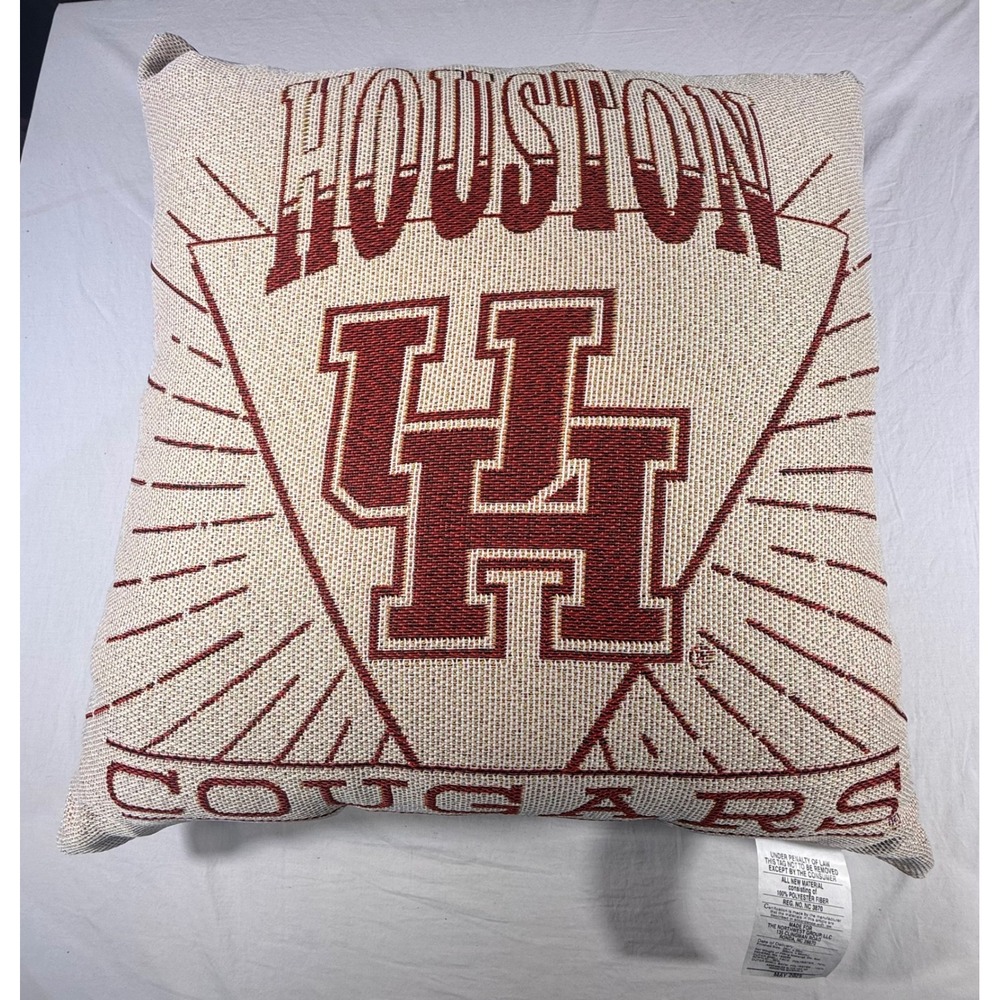 The Northwest Group Houston Cougars Woven Tapestry Pillow 2 PK NEW Woven Graphic